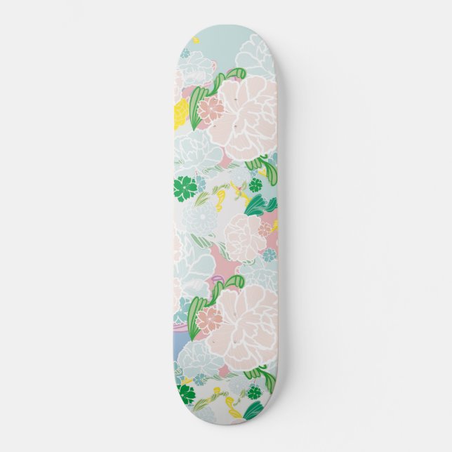 Skateboard Peony Flowers (Anverso)