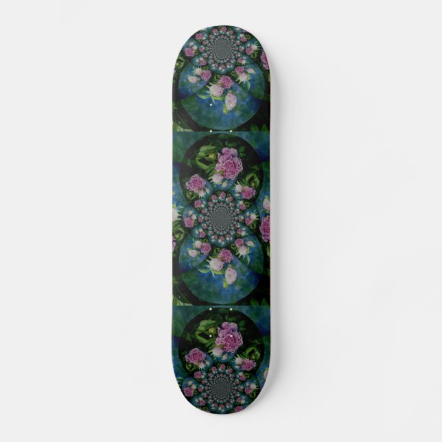 Skateboard Peony mandala (Anverso)