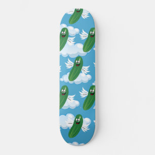 Skateboard Pepinillos De Pepino Divertidos Humor De Comida Fa