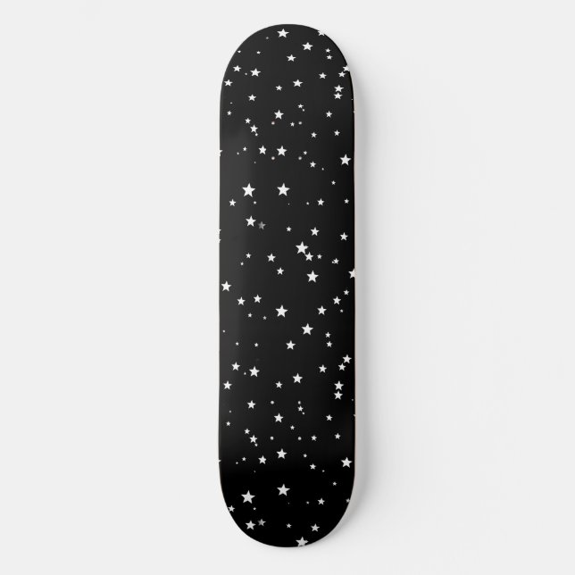 Skateboard Pequeñas y pequeñas estrellas blancas de moda en e (Anverso)