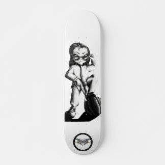 Skateboard Pequeño Brat chico genial dibujo en blanco y negro