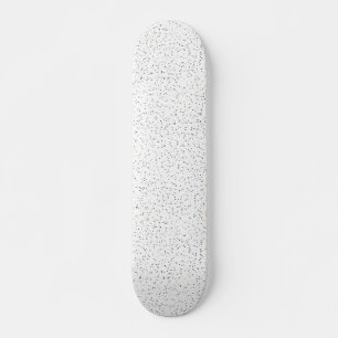 Skateboard Pequeños puntos monocromos negros, grises y crema 