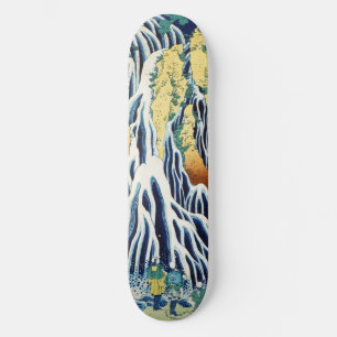 Skateboard Peregrinos en la cascada Kirifuri arte japonés 