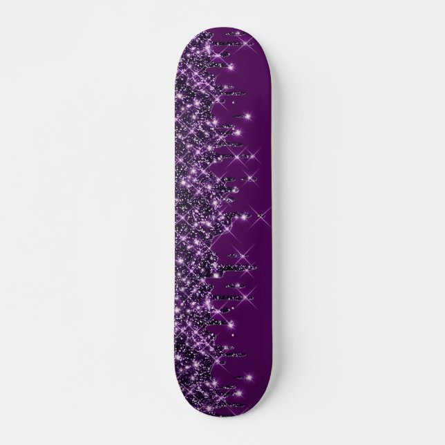 Skateboard Perfora Purpurina morado (Anverso )