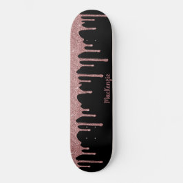 Skateboard Perforaciones de espuma de Purpurina de oro rosa n
