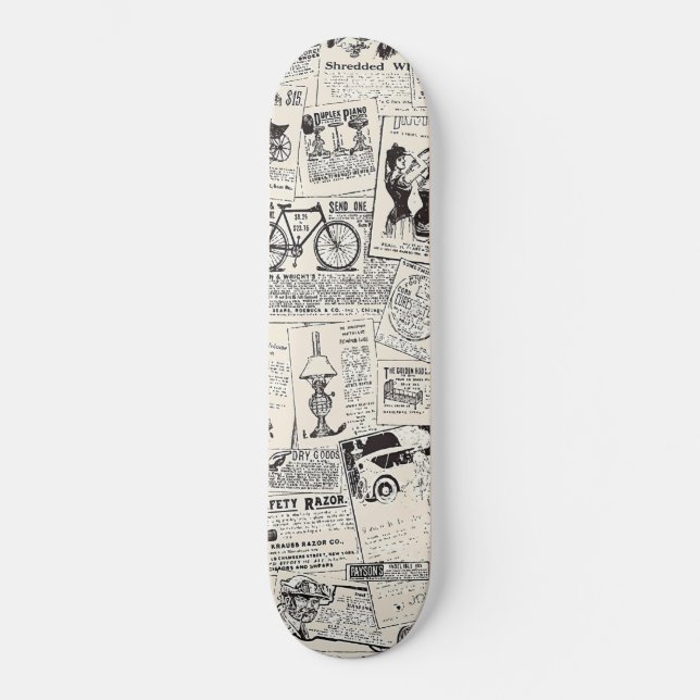 Skateboard Periódico Vintage (Anverso)