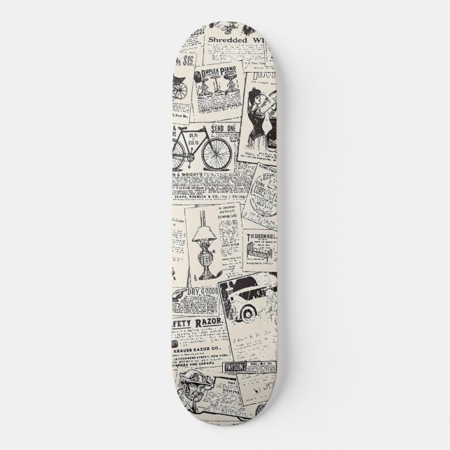 Skateboard Periódico Vintage (Anverso)