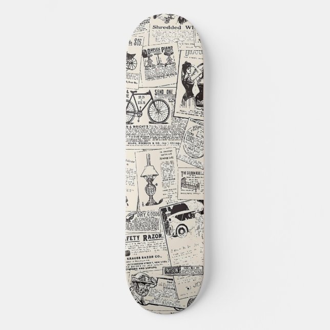 Skateboard Periódico Vintage (Anverso)