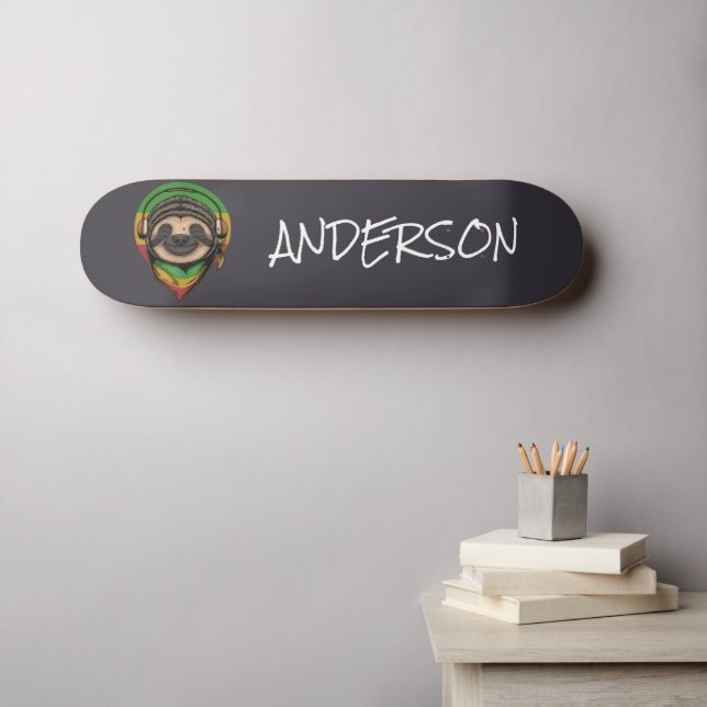 Skateboard Perjuicio lindo y gracioso personalizado (Arte de pared (horz))