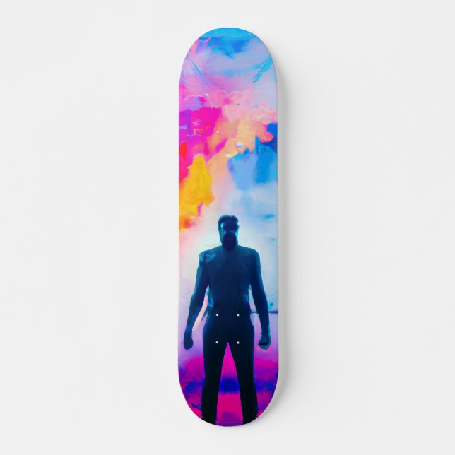 Skateboard Permanecer en colores (Anverso )
