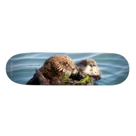 Skateboard Perrito y madre de la nutria con quelpo