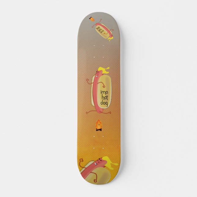 Skateboard Perro Caliente Loco (Anverso )