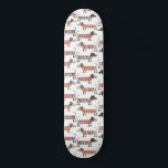 Skateboard Perro Dachshund Sausage<br><div class="desc">Pequeña salchicha de Dachshund o perritos de peluquería en ropa de cama de lana. Perfecto para los amantes de los perros y los paseantes.</div>