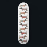 Skateboard Perro Dachshund Sausage<br><div class="desc">Pequeña salchicha de Dachshund o perritos de peluquería en ropa de cama de lana. Perfecto para los amantes de los perros y los paseantes.</div>