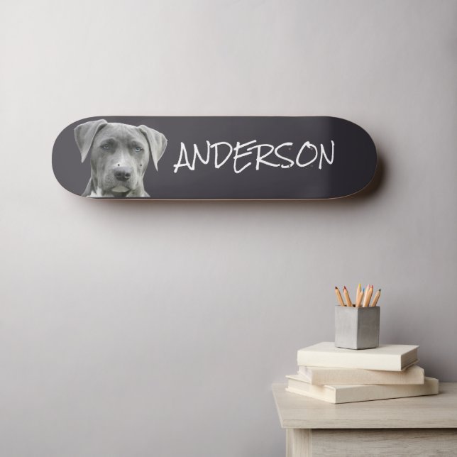 Skateboard Perro familiar personalizado  (Arte de pared (horz))