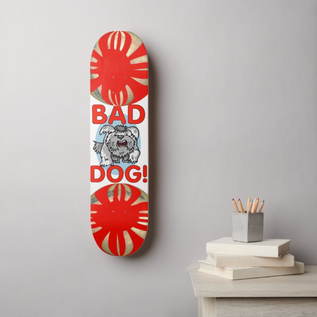 Skateboard Perro malo (Arte de la pared)