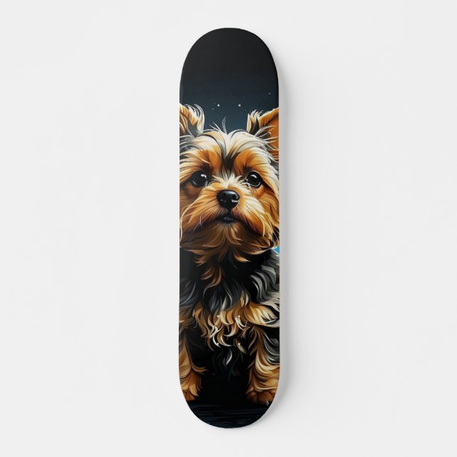 Skateboard Perro miniatura enérgico y juguetón (Anverso )