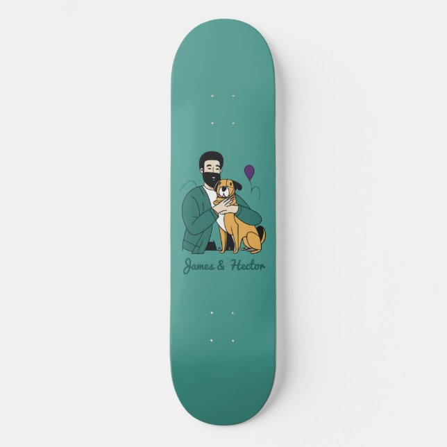 Skateboard Perro personalizable Lover (Anverso)