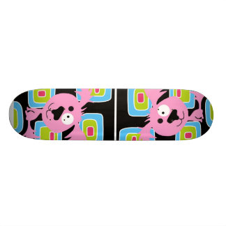 Skateboard Perro retro rosado de Bubblegum