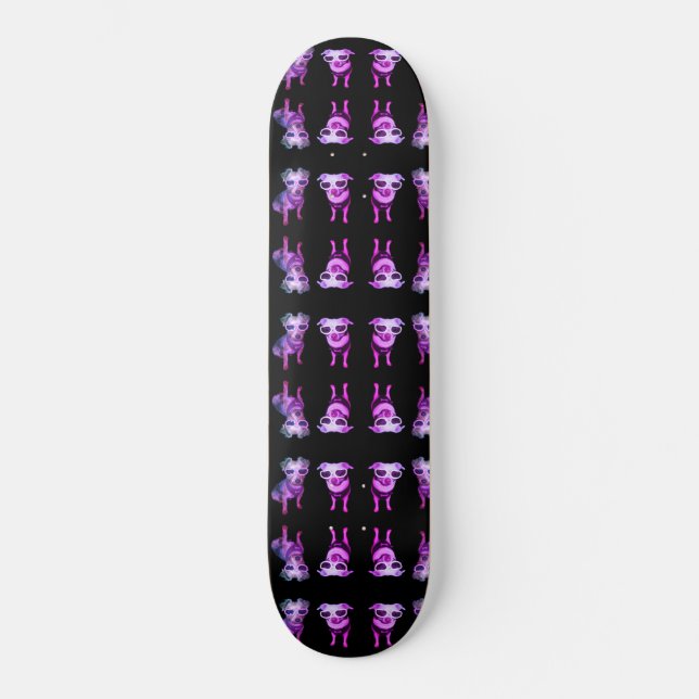 Skateboard Perros con gafas (Anverso)