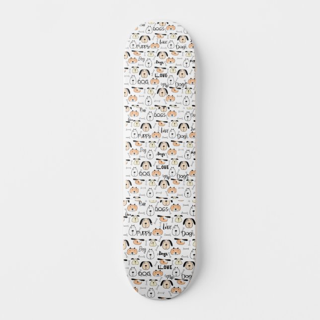 Skateboard Perros de amor y cachorros (Anverso)