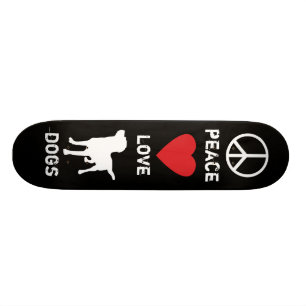 Skateboard Perros del amor de la paz
