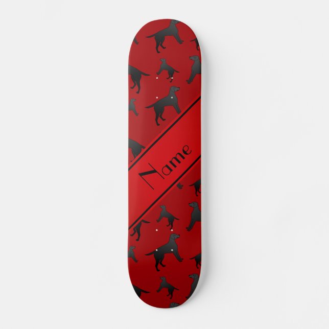 Skateboard Perros rojos conocidos personalizados del labrador (Anverso)