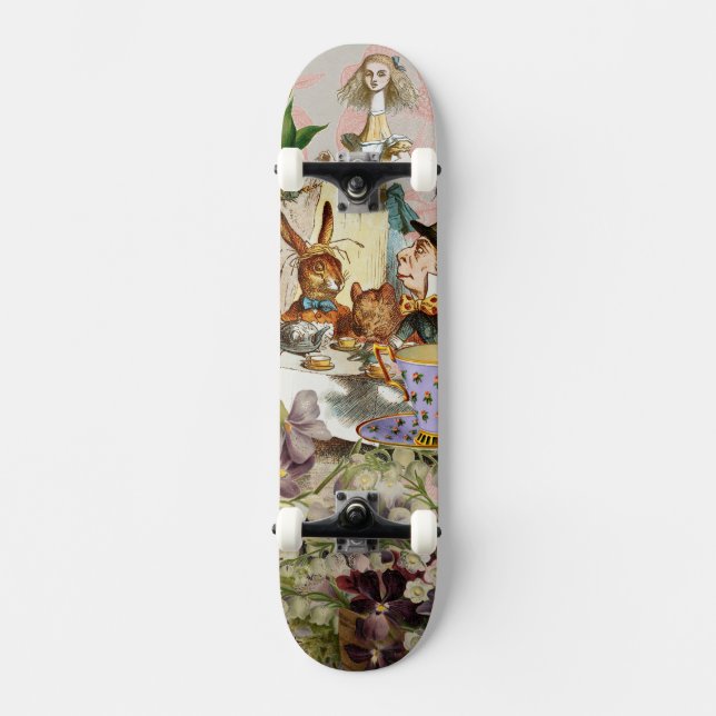 Skateboard Personajes de Alice in Wonderland tea fiesta (Anverso)