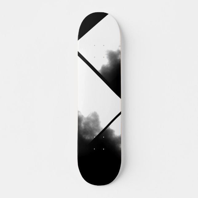 Skateboard Personalizable blanco y negro de la cubierta de la (Anverso )
