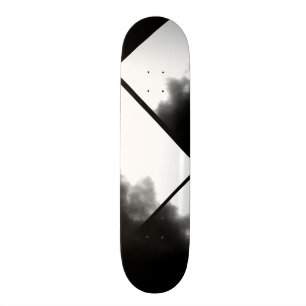 Skateboard Personalizable blanco y negro de la cubierta de la