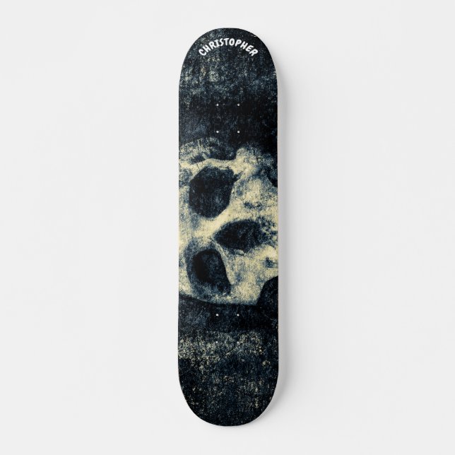 Skateboard Personalizable de cráneo humano (Anverso )