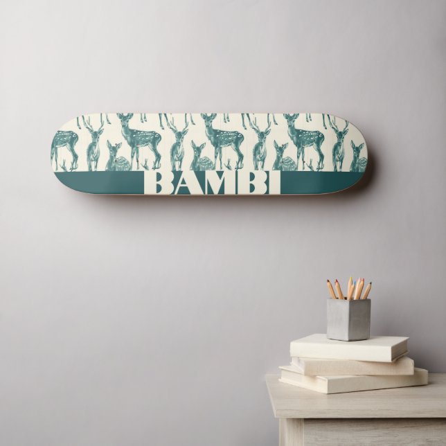 Skateboard Personalizable de jóvenes deers (Arte de pared (horz))