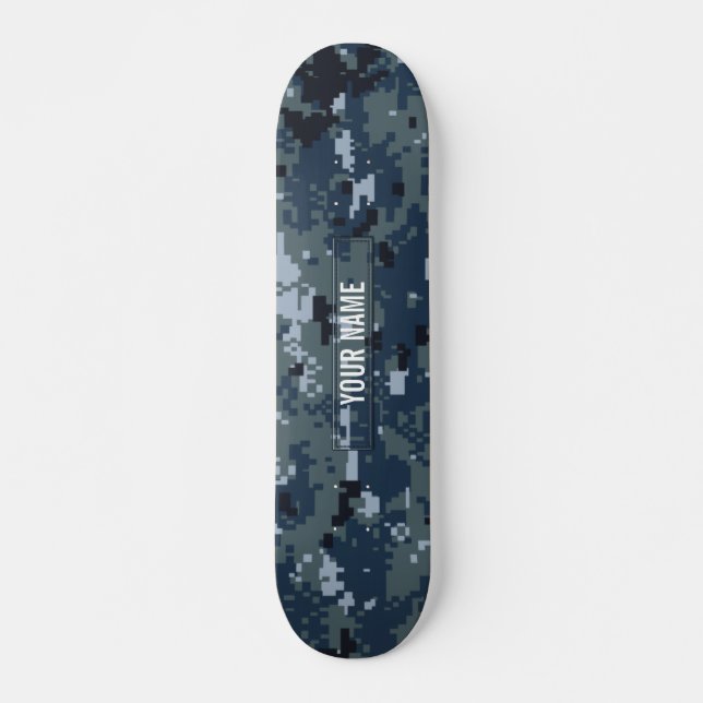 Skateboard Personalizable del camuflaje de la marina de (Anverso )
