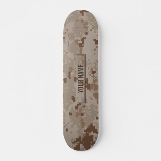 Skateboard Personalizable del camuflaje del desierto de (Anverso )
