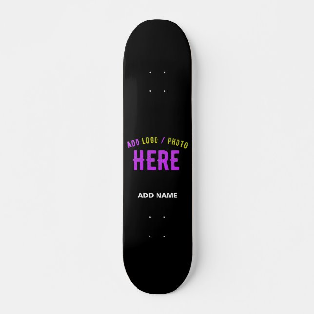 SKATEBOARD PERSONALIZABLE MODERNO ESTILO NEGRO VERIFICADO MAR (Anverso )