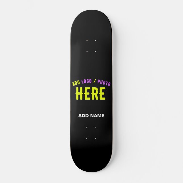 SKATEBOARD PERSONALIZABLE MODERNO ESTILO NEGRO VERIFICADO MAR (Anverso)