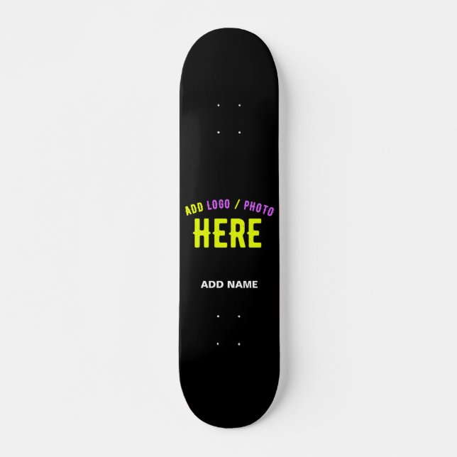 SKATEBOARD PERSONALIZABLE MODERNO ESTILO NEGRO VERIFICADO MAR (Anverso )