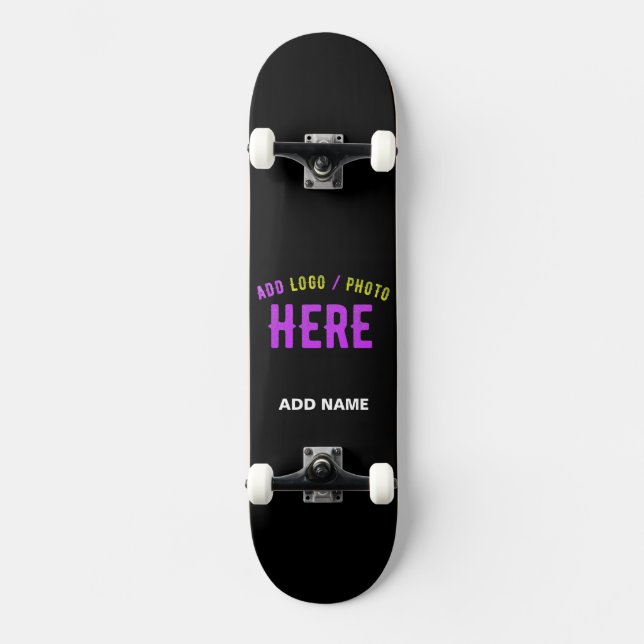 SKATEBOARD PERSONALIZABLE MODERNO ESTILO NEGRO VERIFICADO MAR (Anverso)