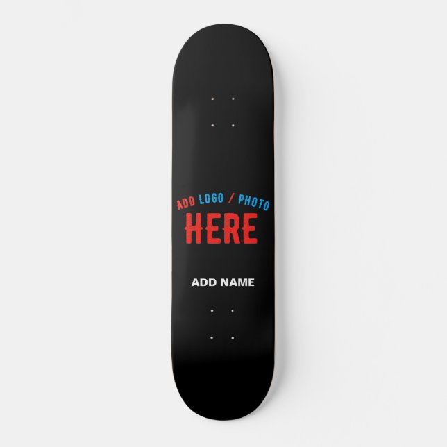 SKATEBOARD PERSONALIZABLE MODERNO ESTILO NEGRO VERIFICADO MAR (Anverso)