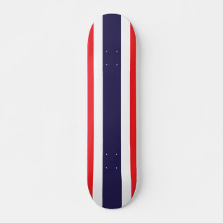 Skateboard Personalizable rayado rojo, blanco y azul