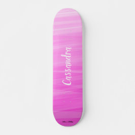 Skateboard Personalización de nombre Ombre Rosa Único Giro