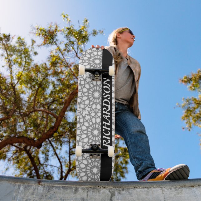 Skateboard Personalización del copo de nieve clásico de época (Exterior 1)