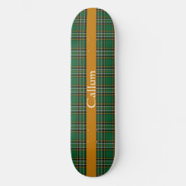Skateboard Personalización del tartán nacional irlandés