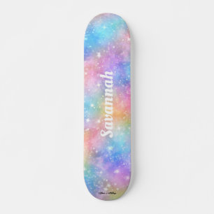 Skateboard Personalización Nombre Galaxia Nebula Gradiente Ar