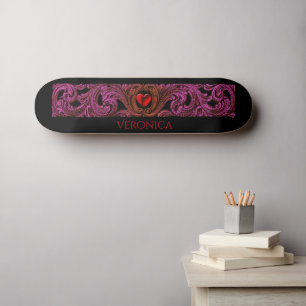 Skateboard personalizada del corazón del Gótico ro