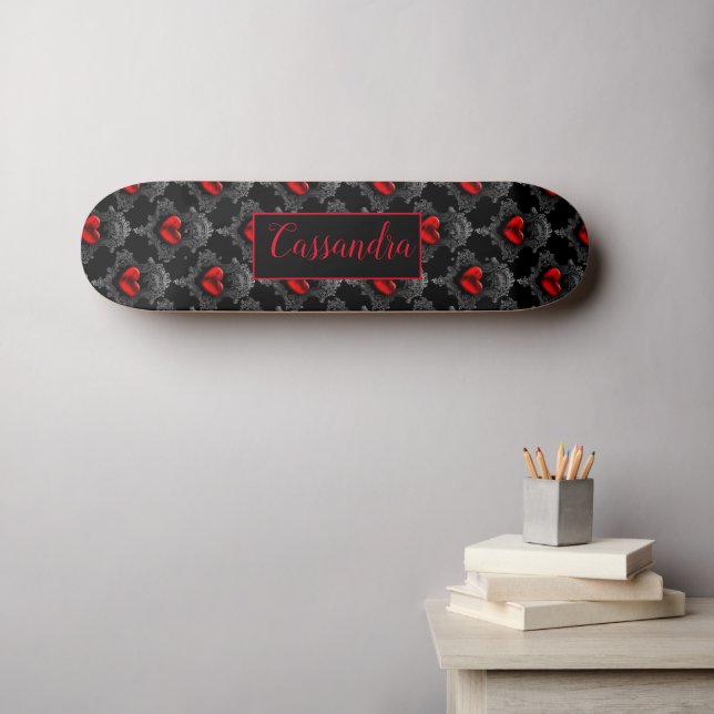 Skateboard personalizada del corazón del Gótico ro (Arte de pared (horz))