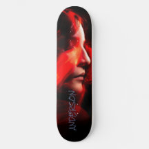 Skateboard Personalizada Naranja negra moderna