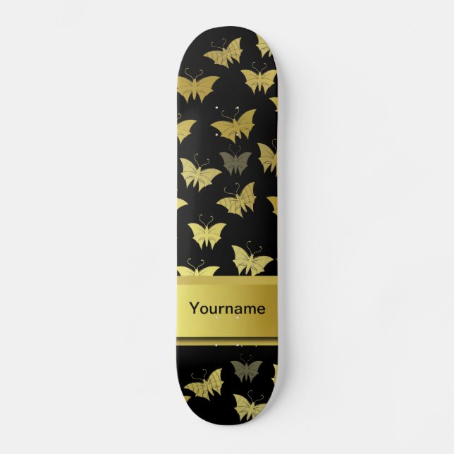 Skateboard personalizada, plantilla, mariposa, mariposas, (Anverso)