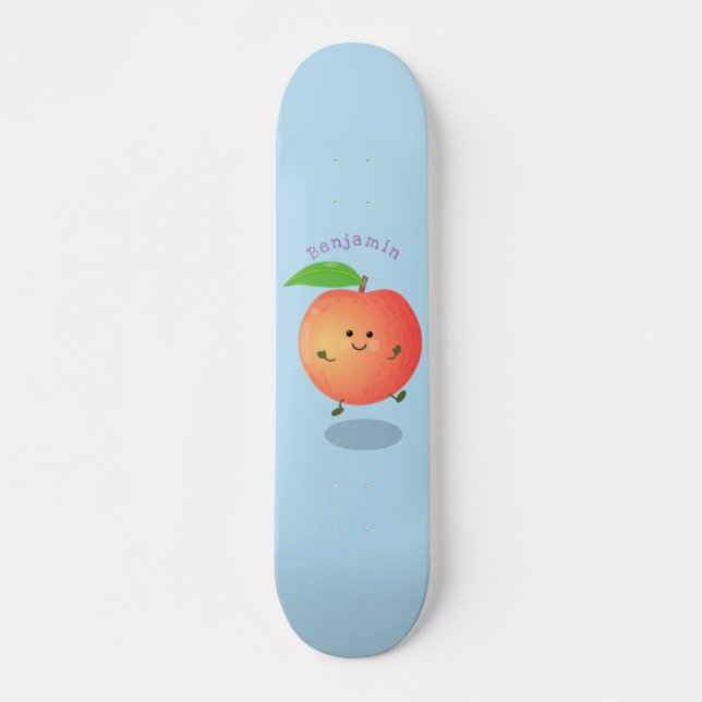 Skateboard Personalizado amarillo de melocotón alegre (Anverso )