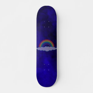 Skateboard Personalizado arcoiris oscuro Firma Tarjeta desliz